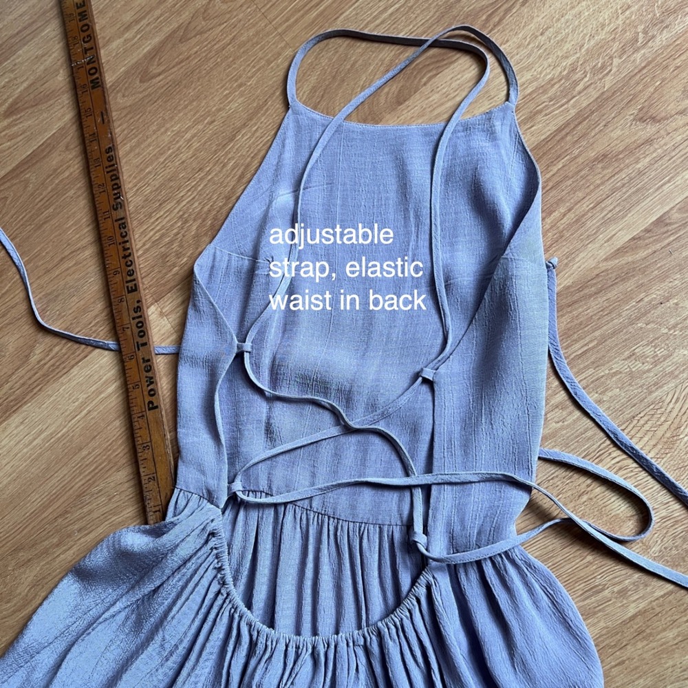 Christy Dawn Delphine Dress Lavender Purple Rayon Tiered Open Back Maxi Small - Picture 13 of 15